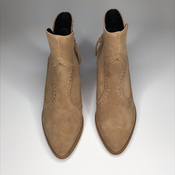 Rebecca Minkoff Lulu Bootie in Taupe Oiled Suede. - Picture 2 of 12